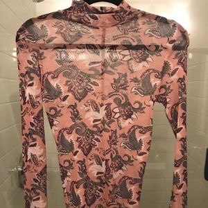 Free people, size m, mesh layering turtleneck